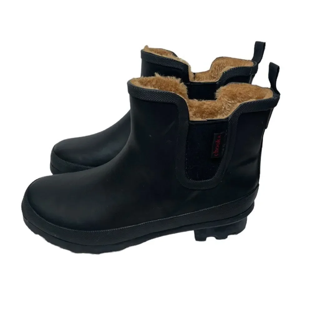 Chooka Plus Black Chelsea Rain Boots